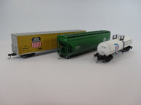 Trio - Box Car,Hopper,Tank Car